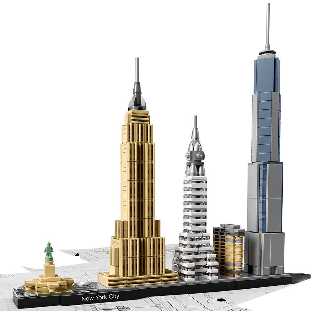 LEGO Architecture New York City 21028, Build It Yourself New York Skyline Model Kit for Adults and Kids (598 Pieces)