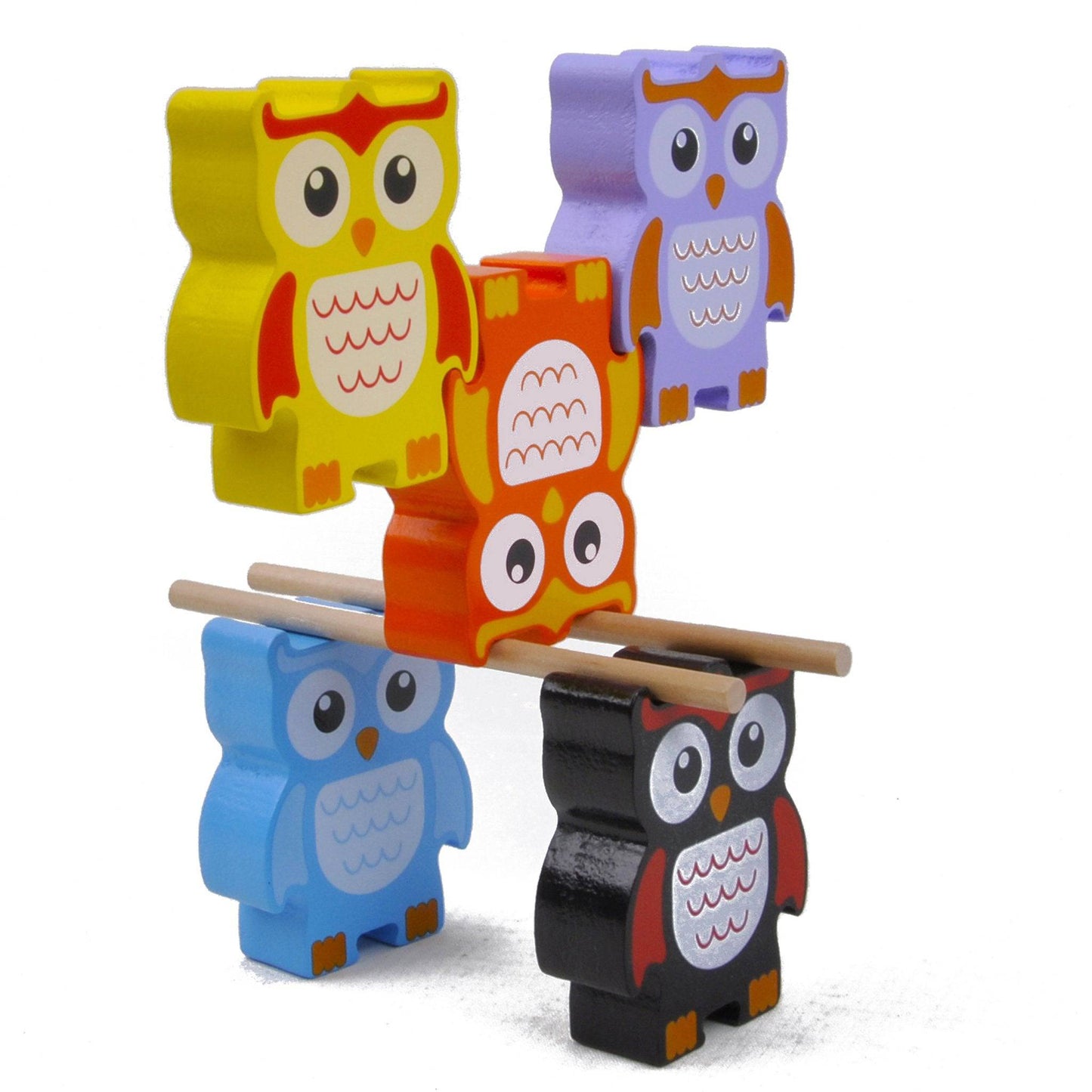 STACKING OWLS Wood Balance Challenge