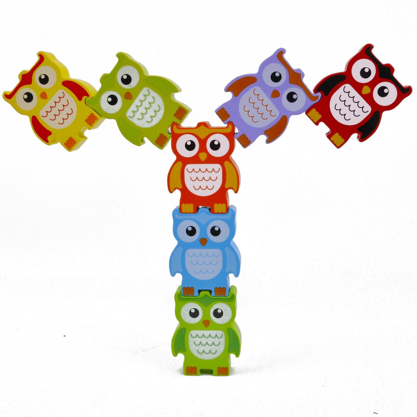 STACKING OWLS Wood Balance Challenge