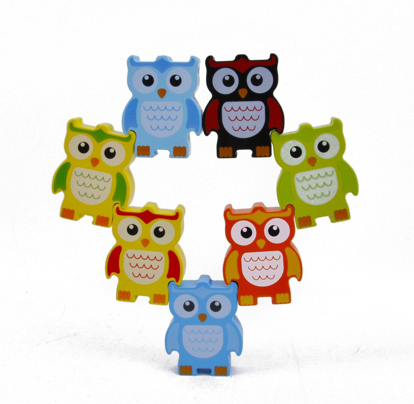 STACKING OWLS Wood Balance Challenge