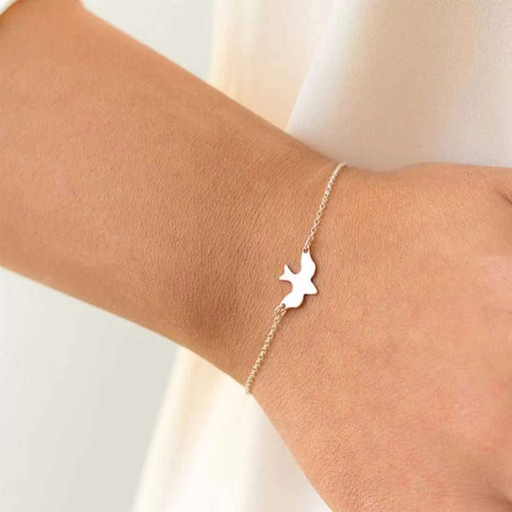 Tiny Peace Dove Bracelet