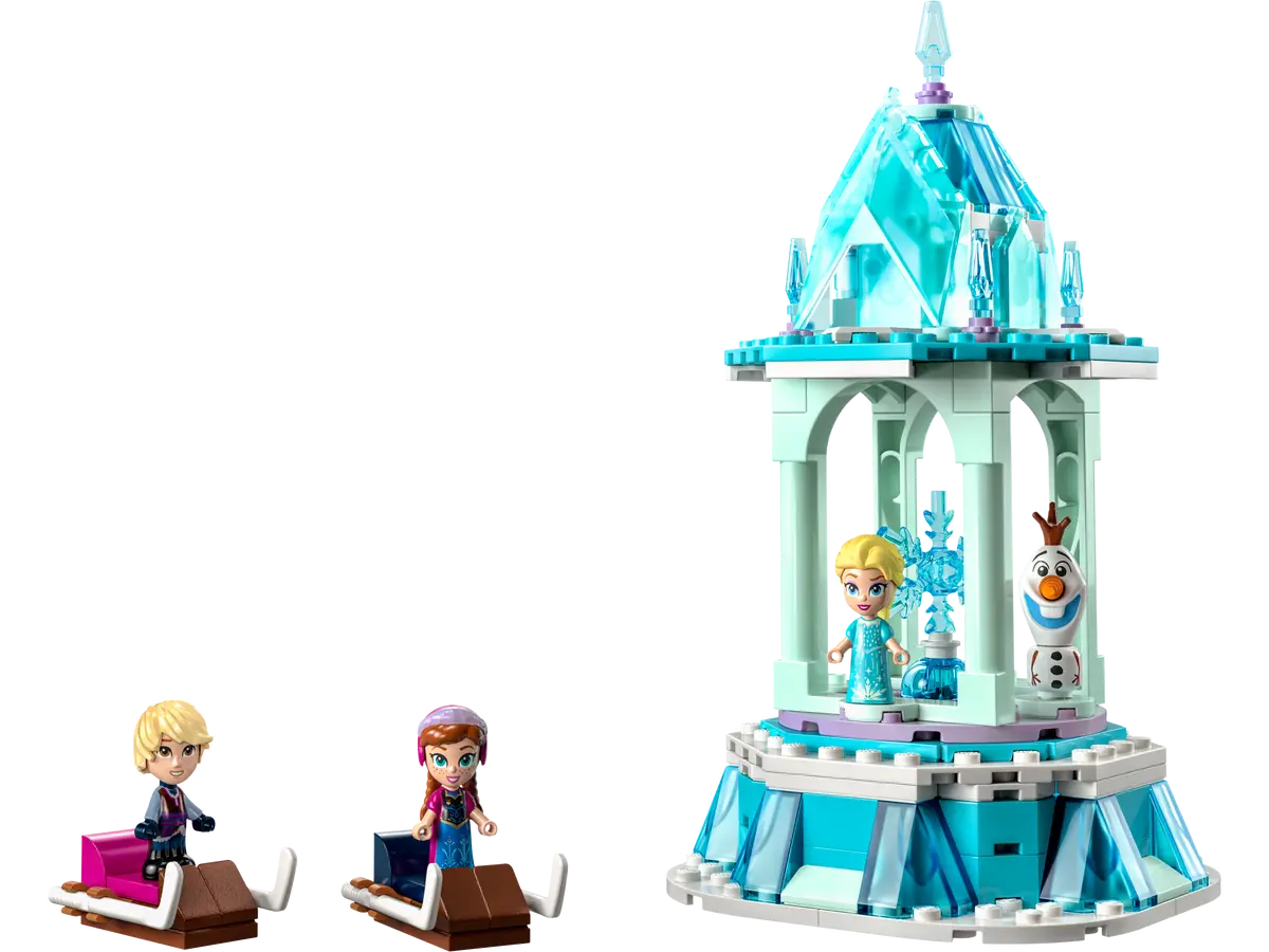 LEGO Disney Frozen Anna and Elsa’s Magical Carousel 43218 Ice Palace Building Toy Set