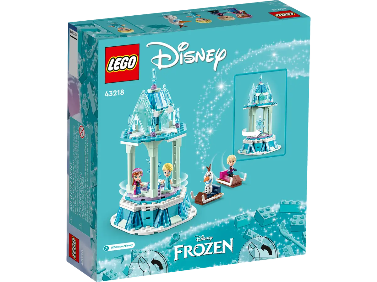 LEGO Disney Frozen Anna and Elsa’s Magical Carousel 43218 Ice Palace Building Toy Set