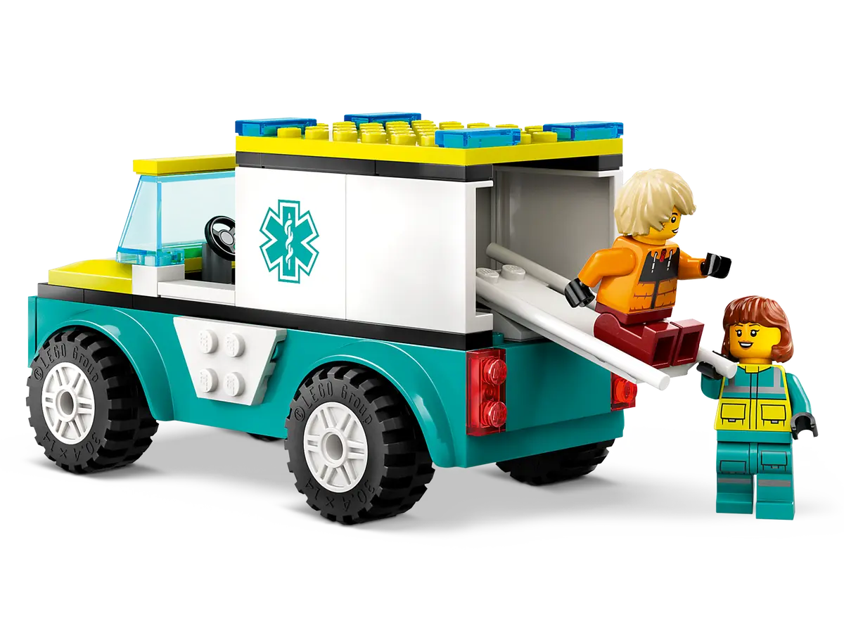 LEGO City Emergency Ambulance and Snowboarder