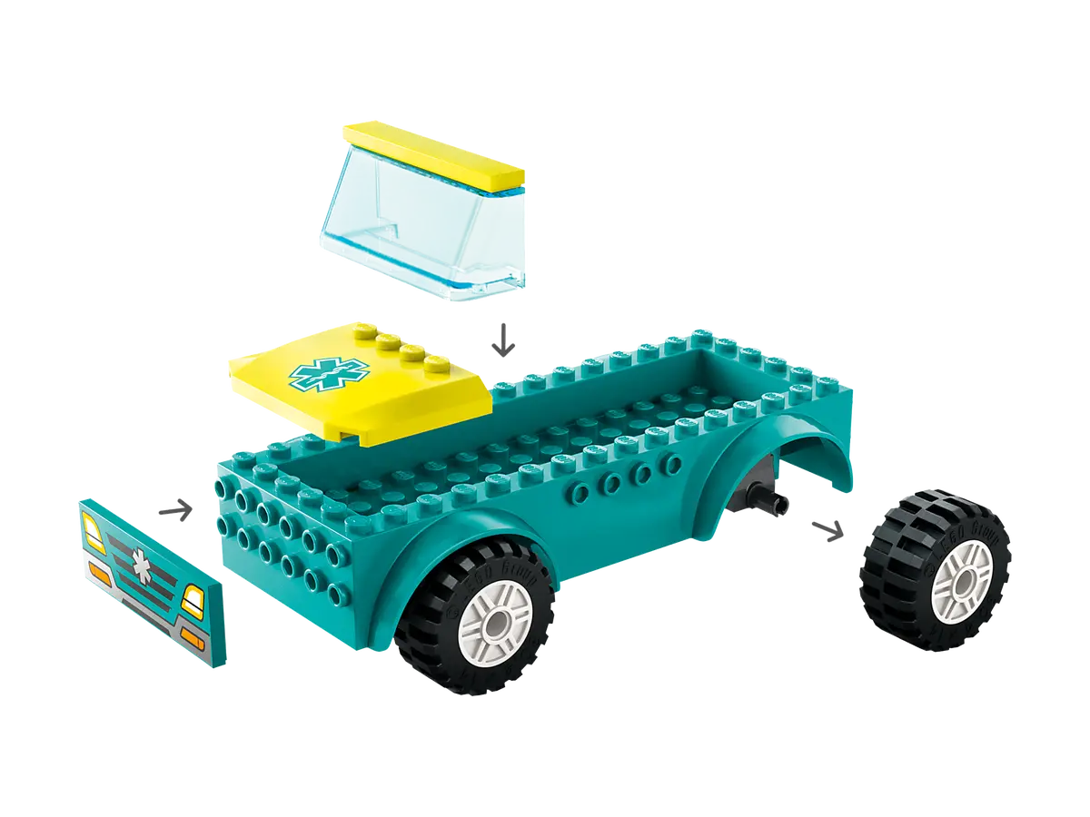 LEGO City Emergency Ambulance and Snowboarder