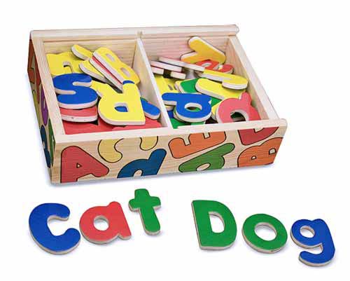 Melissa and Doug Magnetic Wooden Alphabet Letters