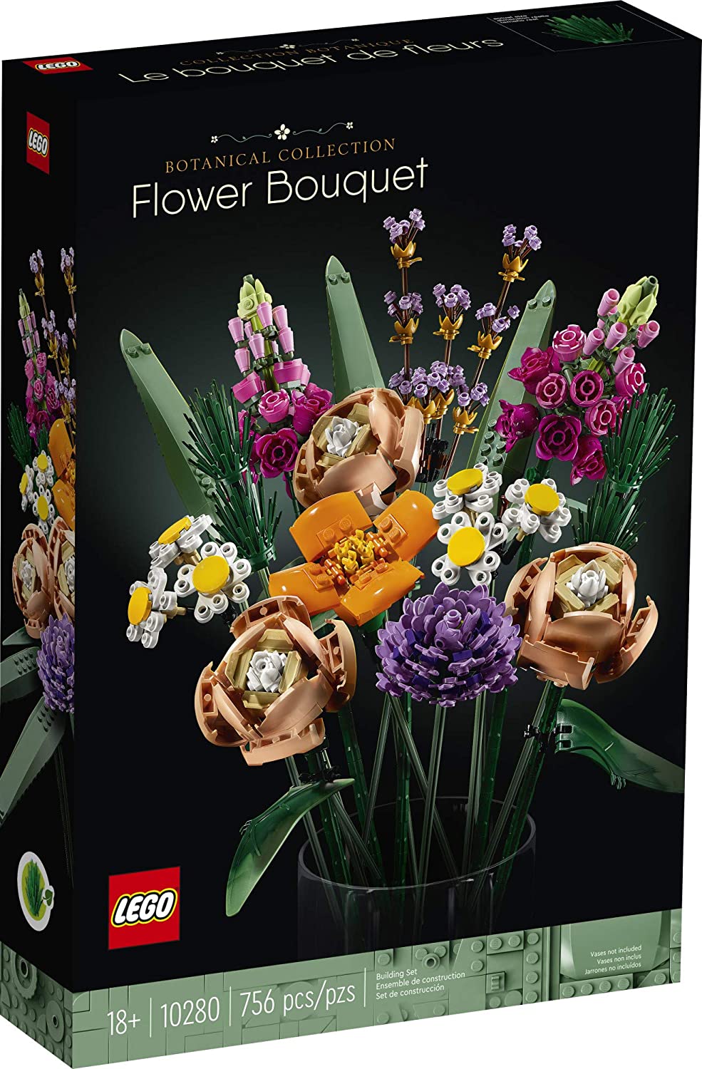 LEGO Flower Bouquet 10280 Building Kit; A Unique Flower Bouquet and Creative Project for Adults, New 2021 (756 Pieces)