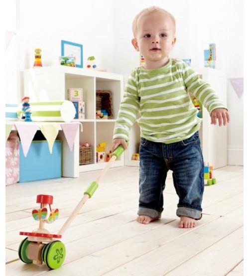 Hape Dancing Butterfly Pull & Push Toy