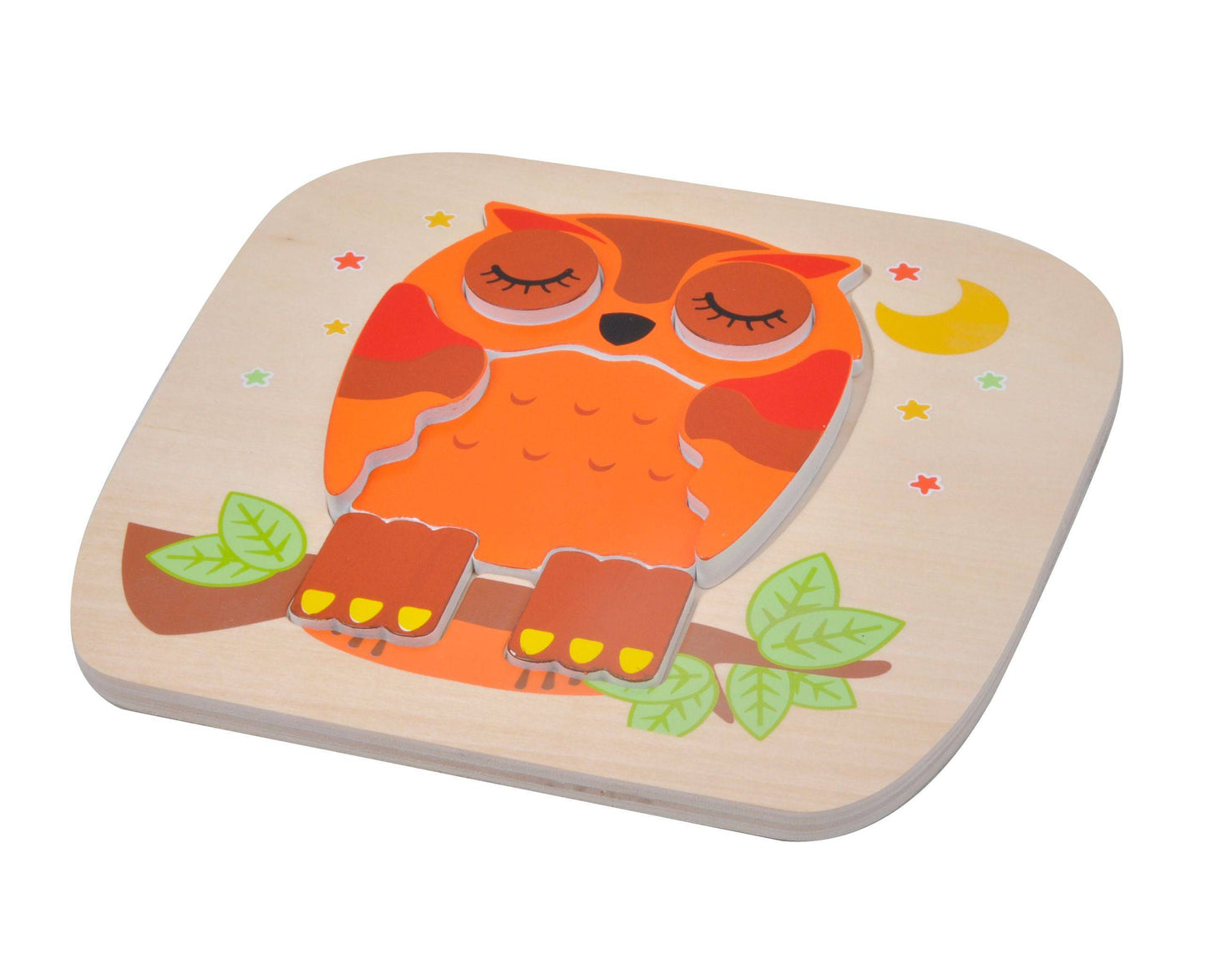 NIGHT OWL 2-Sided Wooden Puzzle