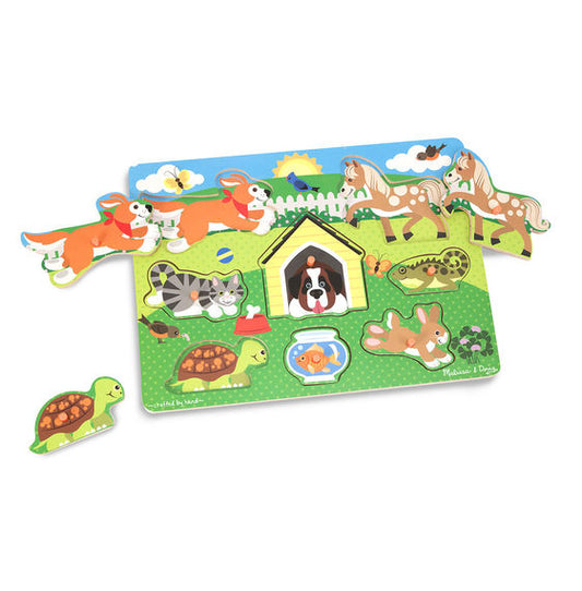 Melissa and Doug Pets Peg Puzzle - 8 Pieces