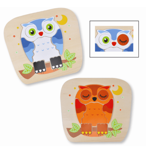 NIGHT OWL 2-Sided Wooden Puzzle