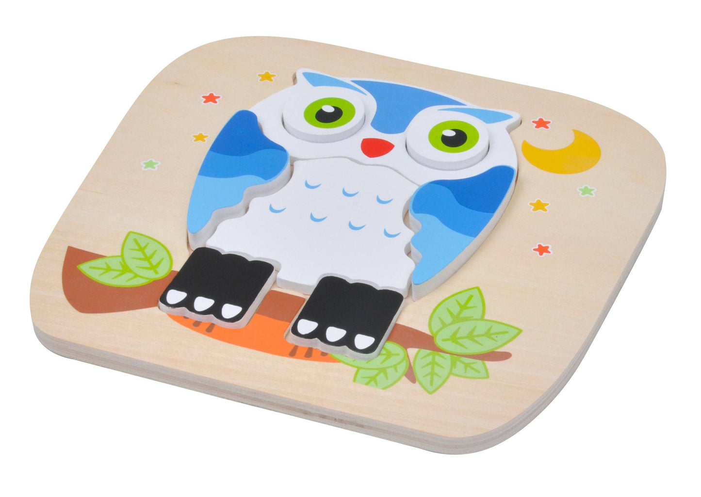 NIGHT OWL 2-Sided Wooden Puzzle