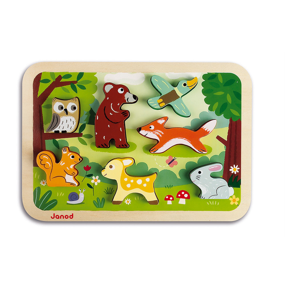 Janod Chunky Puzzle Forest 7 Pieces (Wood)