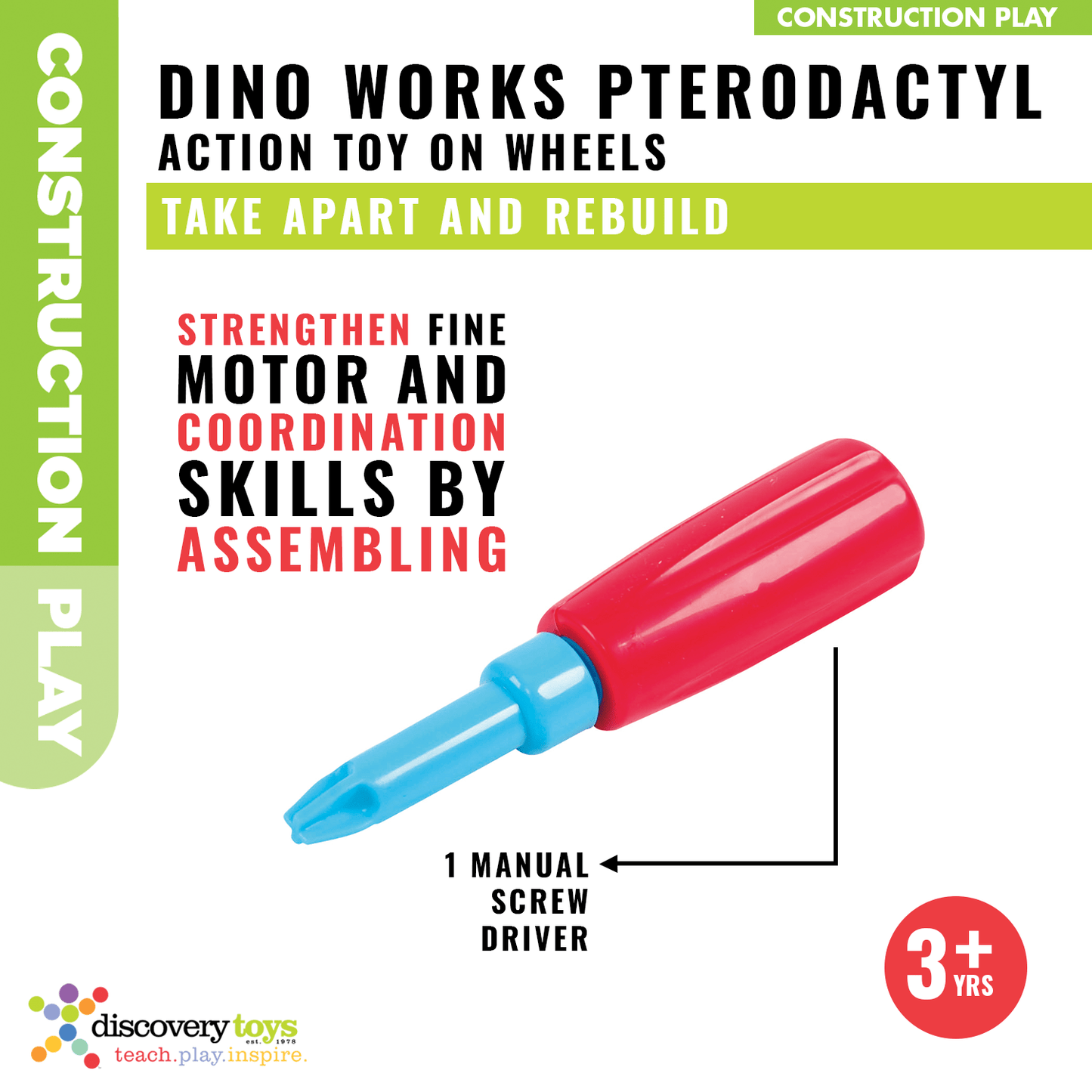 DINO WORKS PTERODACTYL DIY Take Apart Toy