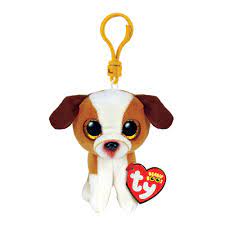 Beanie Boos Clip On Hugo Brown and White Dog