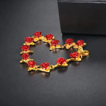 12 Roses Charm Bracelet