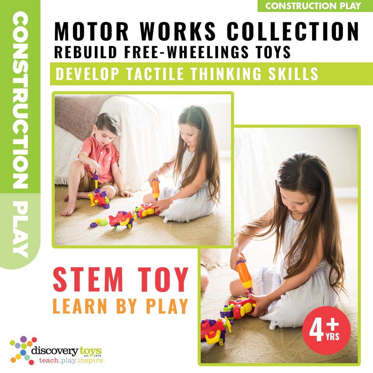 MOTOR WORKS DIY Take-Apart Vehicles Set