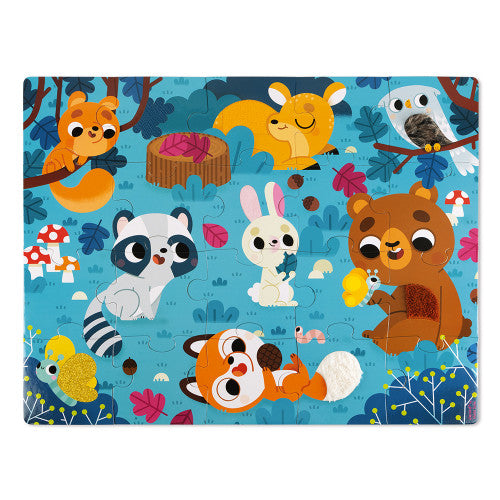 Janod Tactile Puzzle Forest Animals 20 Pieces