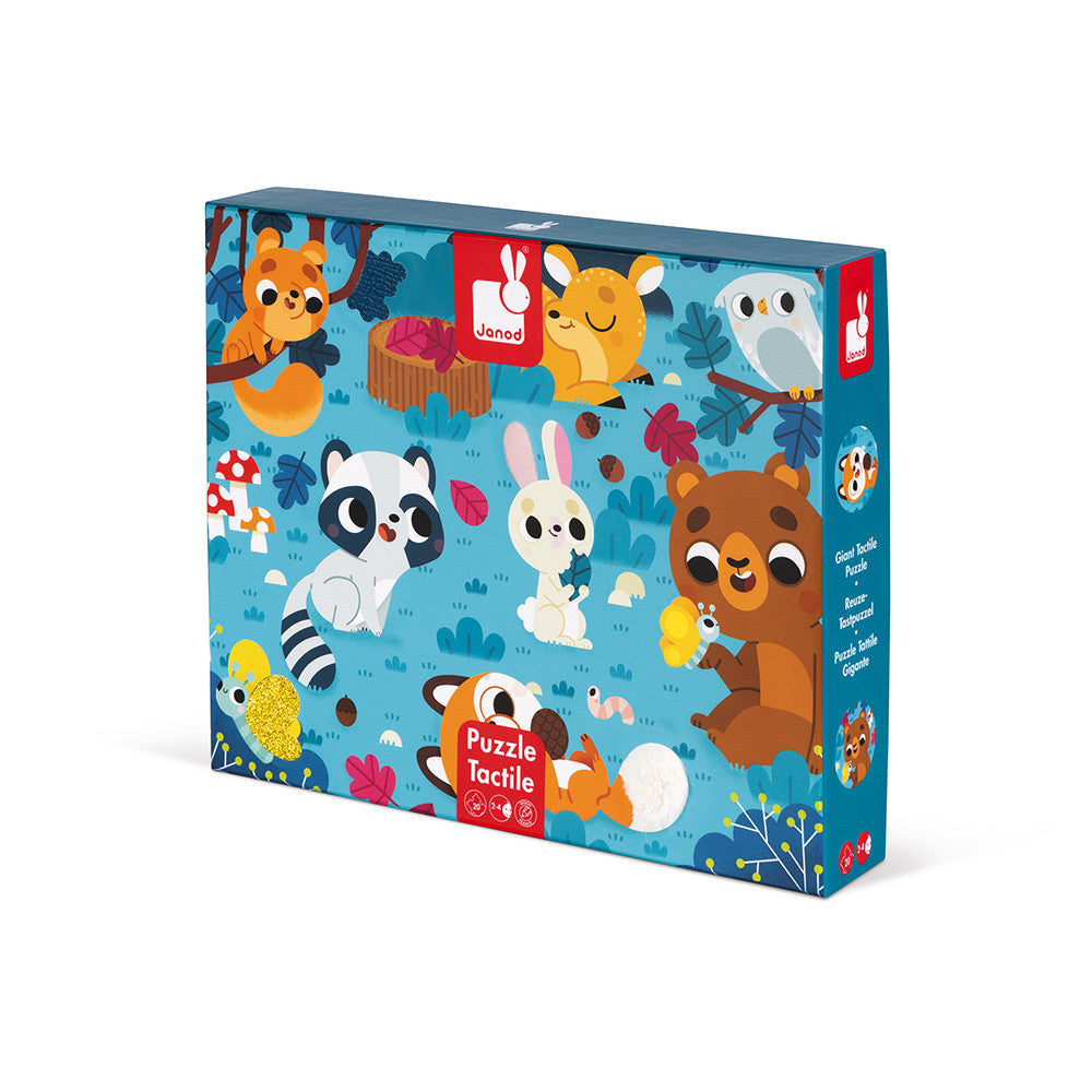 Janod Tactile Puzzle Forest Animals 20 Pieces