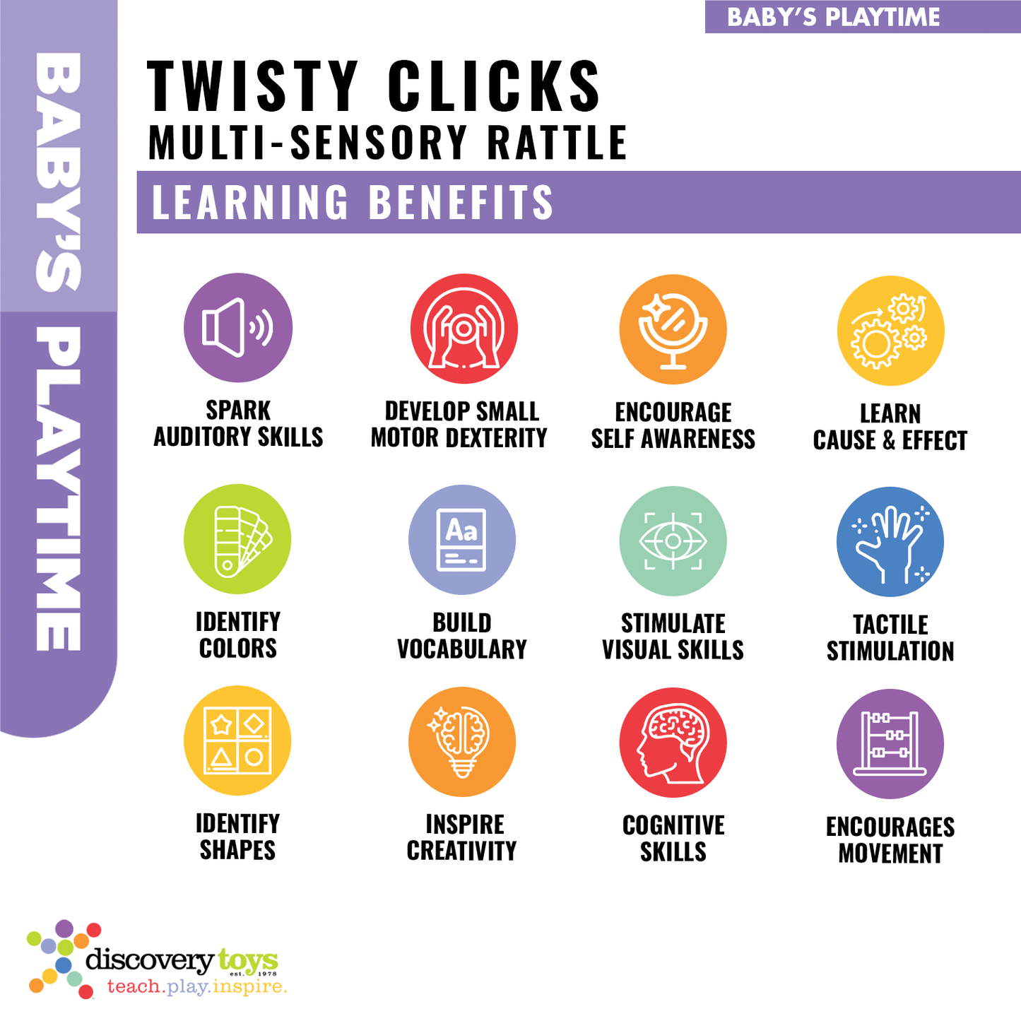 TWISTY CLICKS Infant Sensory Toy